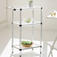 画像をギャラリービューアに読み込む, ラブ紙管ラック(3段天板付き、手すりあり)