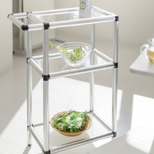 画像をギャラリービューアに読み込む, ラブ紙管ラック(3段天板付き、手すりあり)